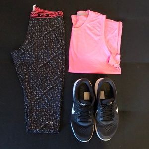 Pink sleeveless active top